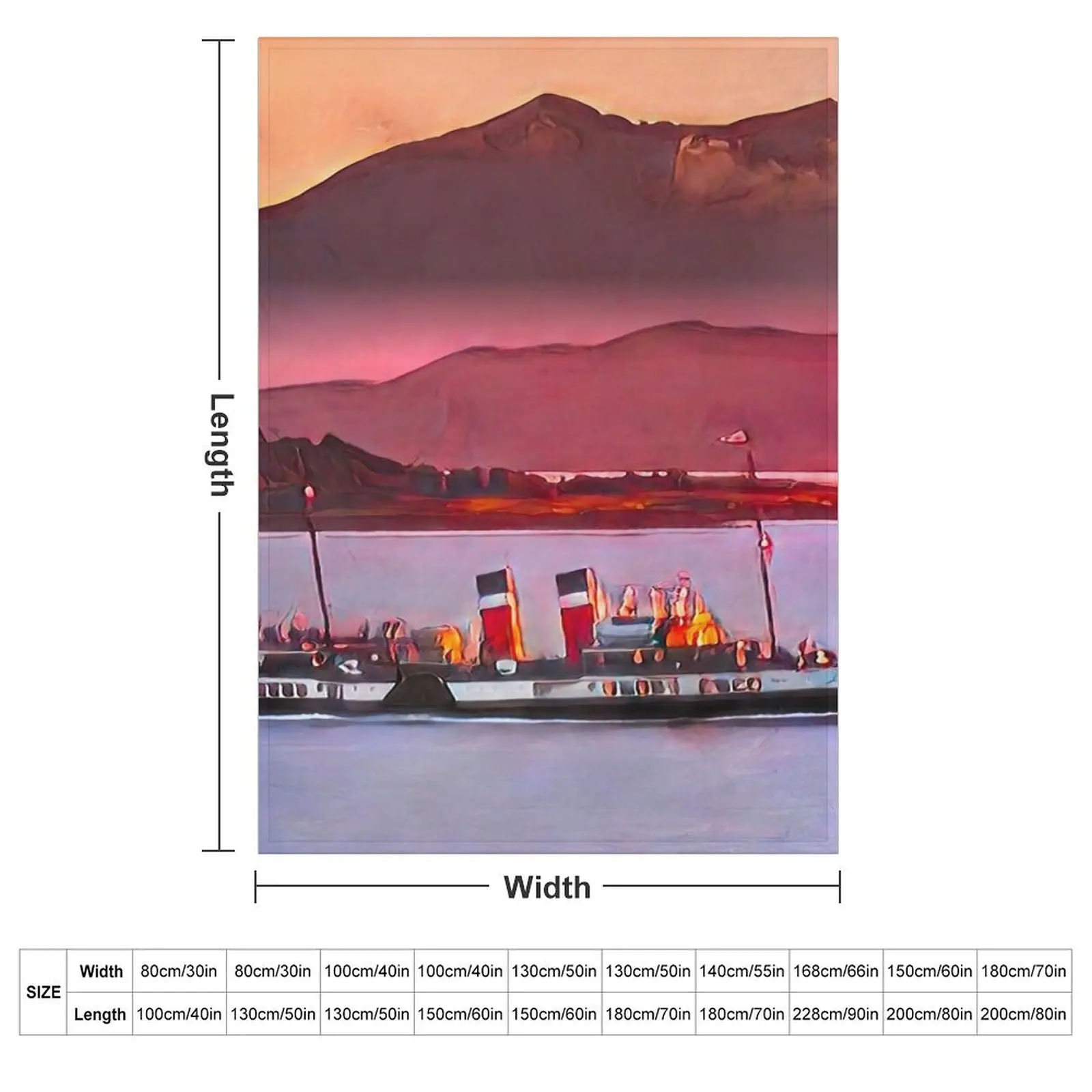 PS Waverley Sailing Up The Clyde Throw Blanket Sofa Retros Baby Beautifuls Moving Decorative Throw Blankets