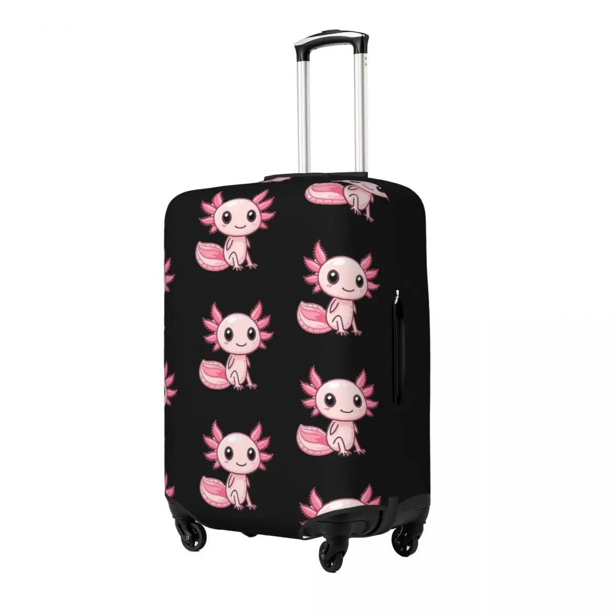 Adorable Pastel Axolotl Cartoon Design Suitcase Cover Holiday Business Useful Luggage Supplies Protection