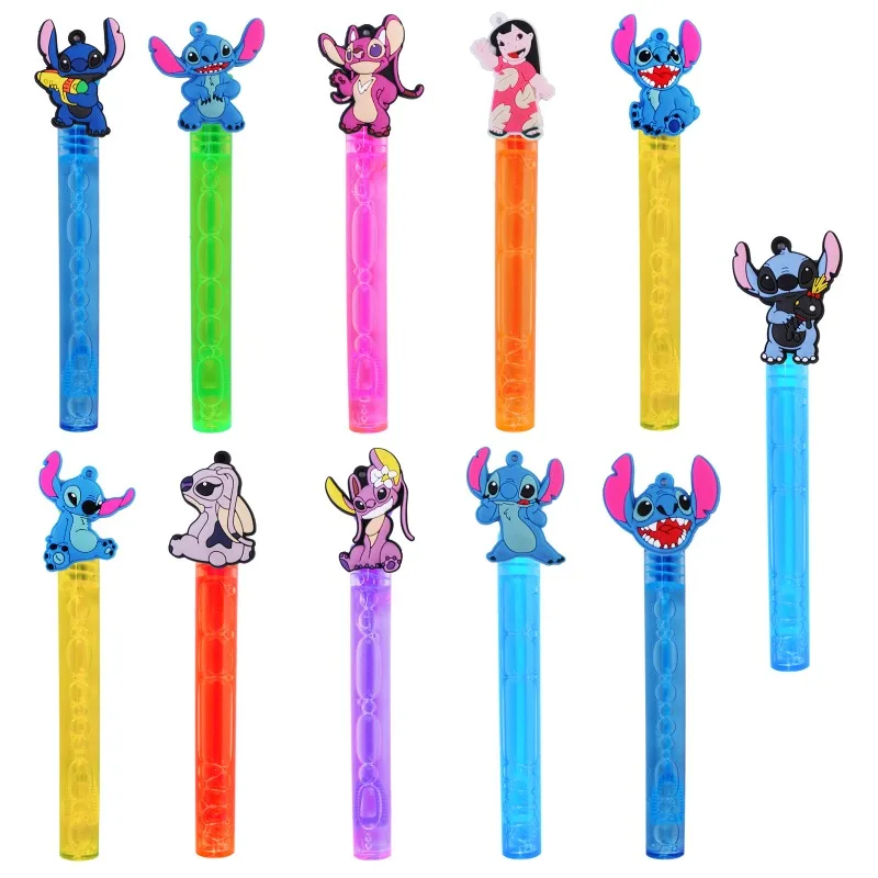 Cartoon Stitch Bubble Stick Cartoon Portable Mini Bubble Stick Cartoon Bubble Blowing Stick Children's Toy Birthday Party Gift