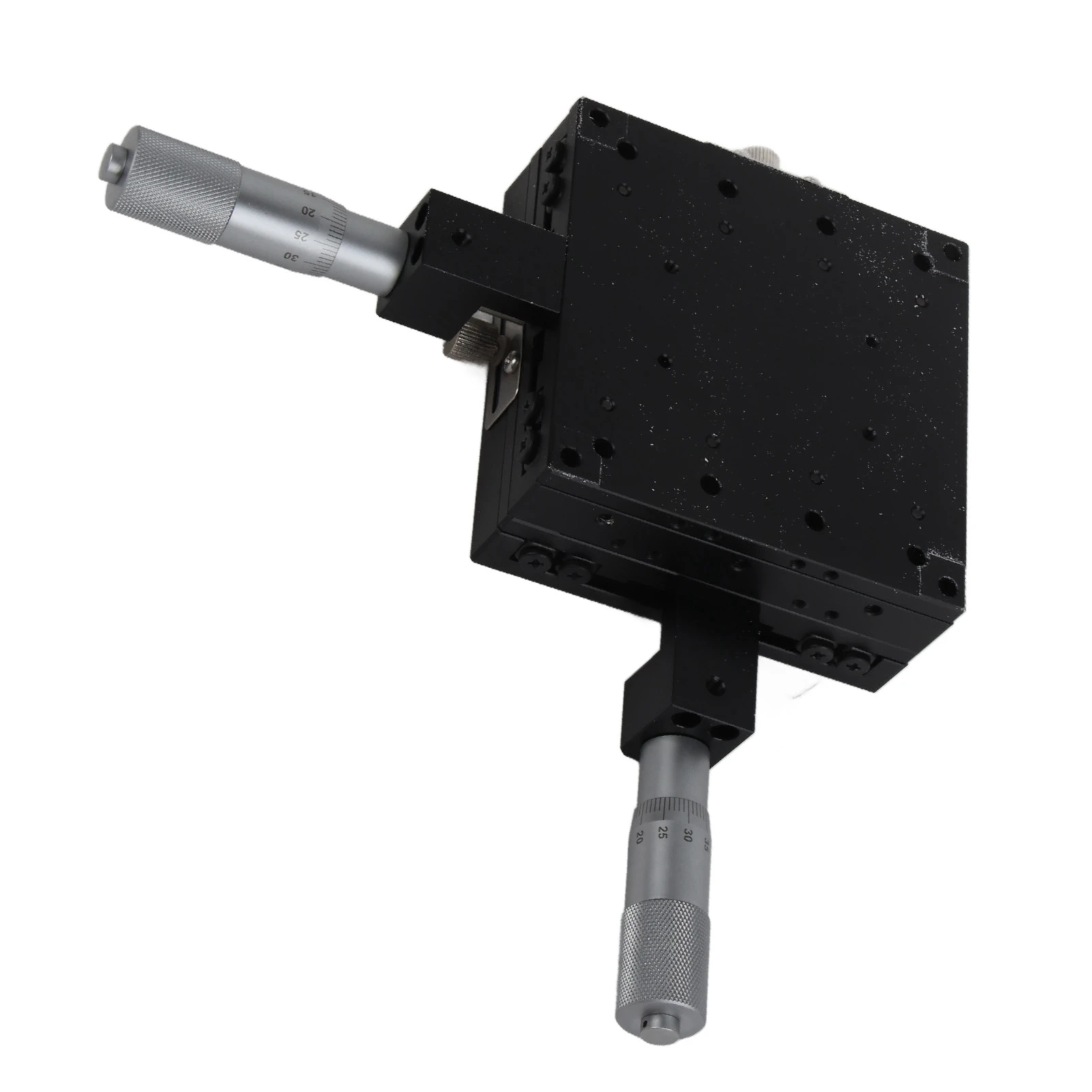 Linear Stage XY Linear Guide Sliding Track Micrometer Manual Slide Table Trimming Platform Cross Roller Guide 100*100*40mm