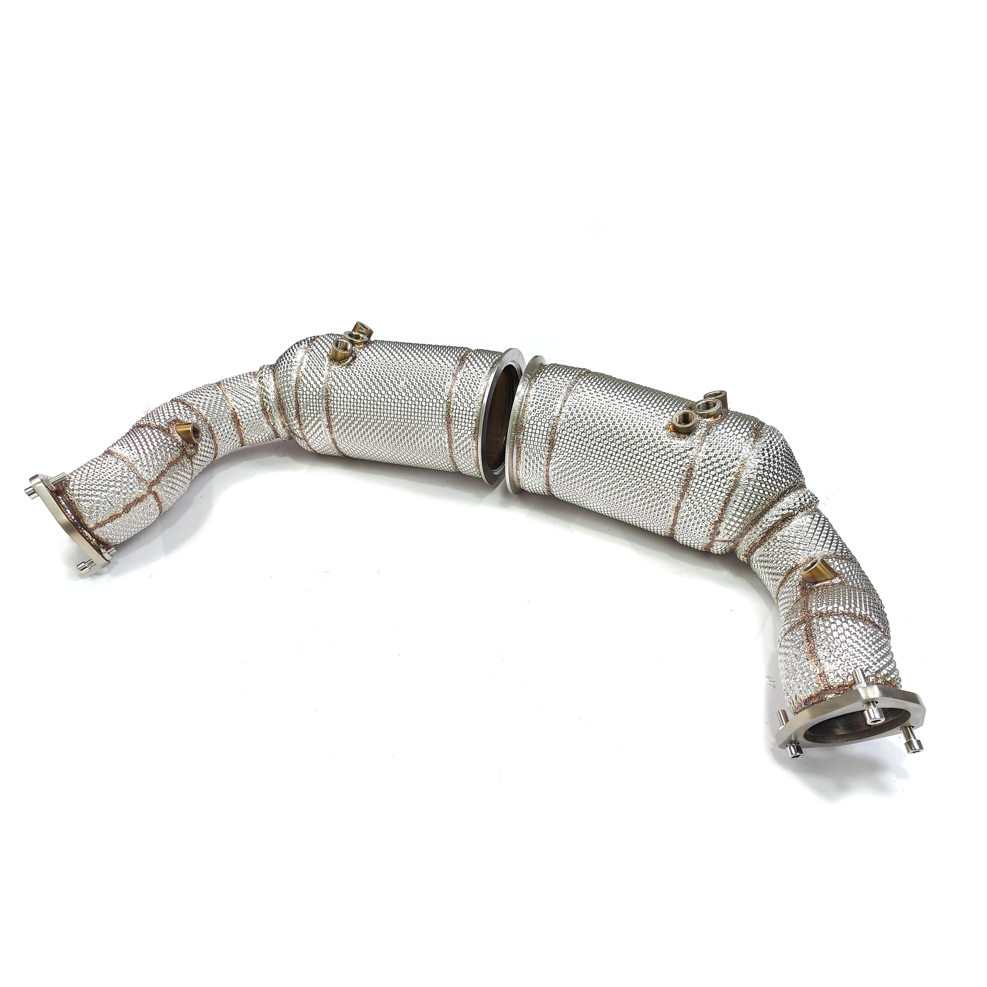 

High Quality Sport HEADERS for SQ8 RSQ8 4.0T 200 Cells Cat Downpipe With Heat Wrapped SS304 Exhaust Pipes