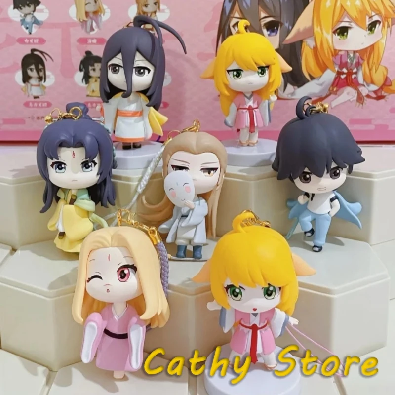 

Fox Spirit Matchmaker Flower Millennium Series Blind Box Mystery Box Su Bai Yue Chu Q Edition Фигурки Модель Кукла Декор Подарки