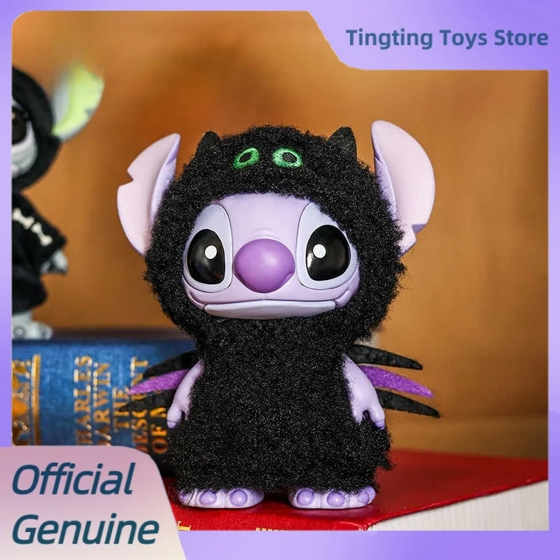 Halloween Stitch Naughty Stitch Figurine Disney Pumpkin Wizard Luminous Skeleton Anime Figure Model Doll Desktop Ornament Toy