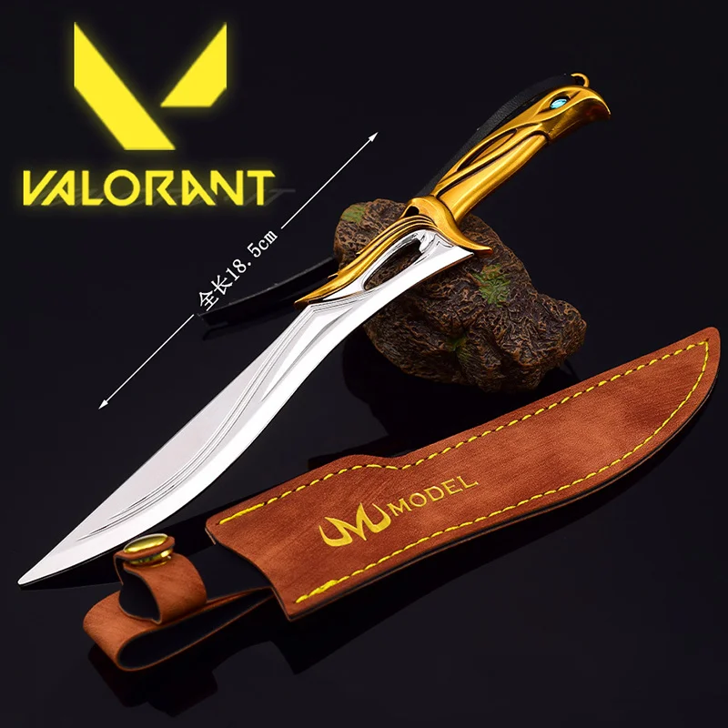 Valorant Weapon Gilding Sovereign 18cm Melee Metal Sword Model Game Peripheral Uncut Blade Samurai Sword Ornaments Toys Boy Gift