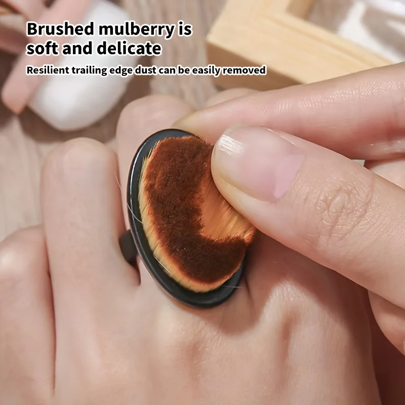 10 spazzole per la pulizia delle unghie, spazzole per dita con design ad anello per la cura delle unghie dei piedi delle mani, strumento portatile per la rimozione dello sporco della polvere per uso in salone