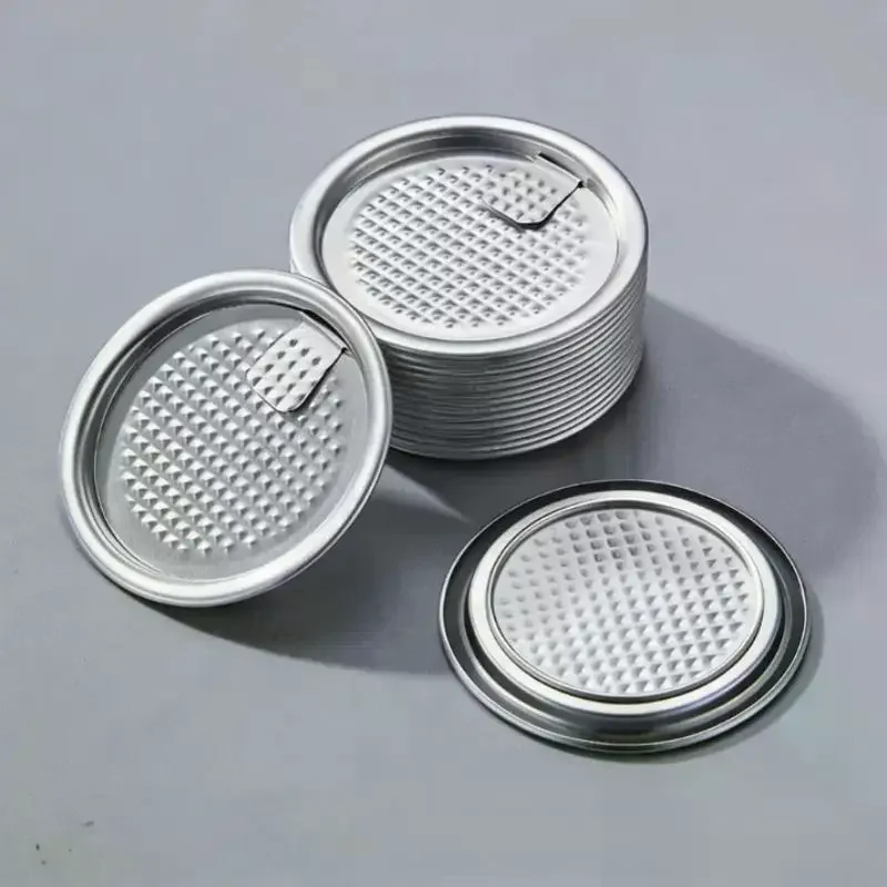 50pcs 200#50MM 202#52MM Aluminum Pull Ring Lid Foil Top Lid Soda Drink Beer Cola Lids Food Can Cover Easy Open Tear Packaging
