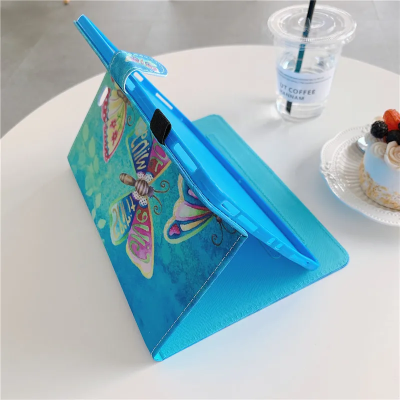 Tablet Case for Samsung Galaxy Tab A 10.1  2019 SM-T510/T515 Stand PU Leather Soft Silicone Cover Adjustable Book Funda Shell