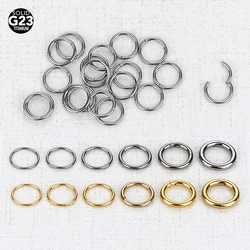 1Pc G23 Titanium Hinged Segment Nose Hoop Rings Nose Septum Clicker Rings Ear Daith Hoop Earring Helix Piercing Body Jewelry