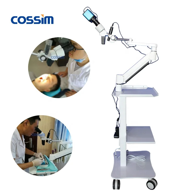 VMS102CD 10X Trolley Table Mounted Trolley Type Dental Operating Microscope Zumax Dental Microscope With Auxiliary Lens