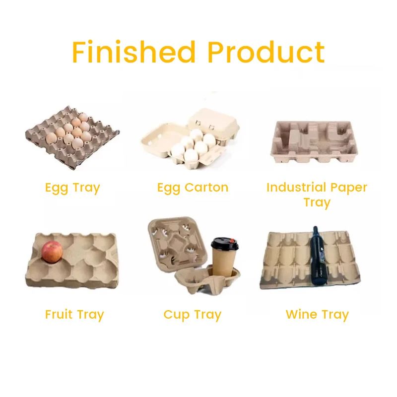 Fully Automatic High Efficiency Egg Tray Making Machine with Engine 45kw Power Capacity Pulp Molding Production
