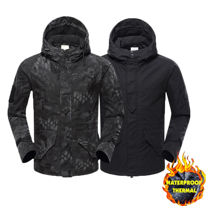 Giacca militare in pile invernale da uomo uniforme tattica Multicam cappotto da caccia giacche termiche mimetiche abbigliamento tattico