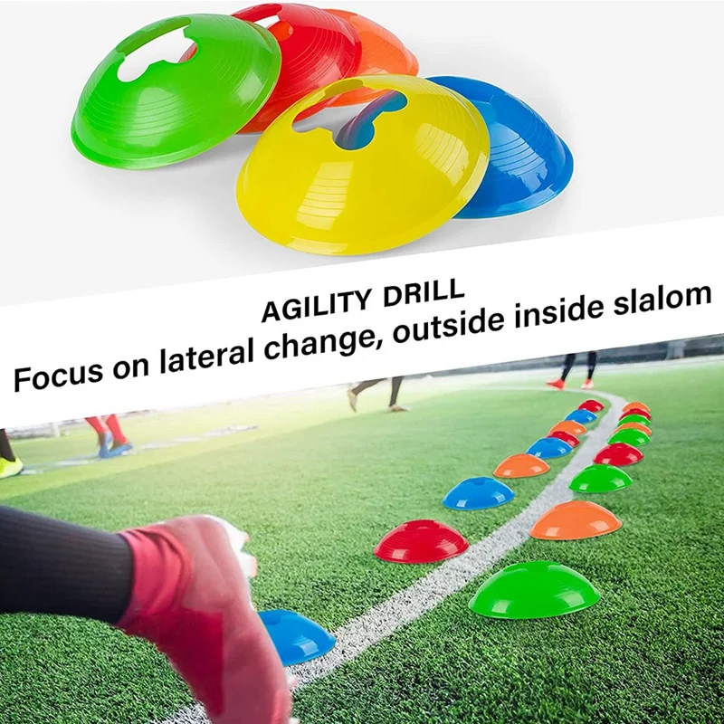 25Pcs Flower Mouth Outdoor Football Training Cones Logo Discs Sports Plot Markers Obstacles Football Training Equipment