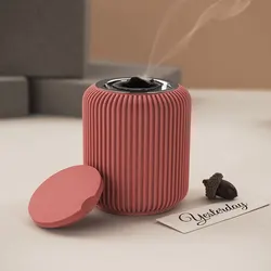 2pcs/Set Stripe Incense Burner Box Silicone Mold DIY Concrete Cement Candle Cup Making Mould Plaster Resin Storage Jar Molds