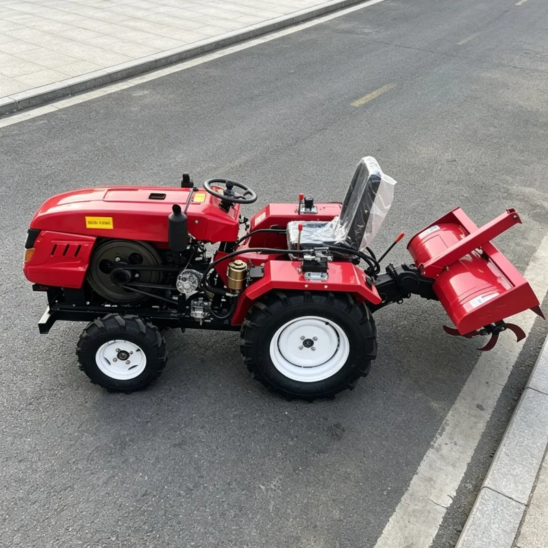 

Customized Four-Wheel Farm Tiller, CE/EPA Certified, Ride-On Cultivating Rotary Tiller, Farmland Cultivator