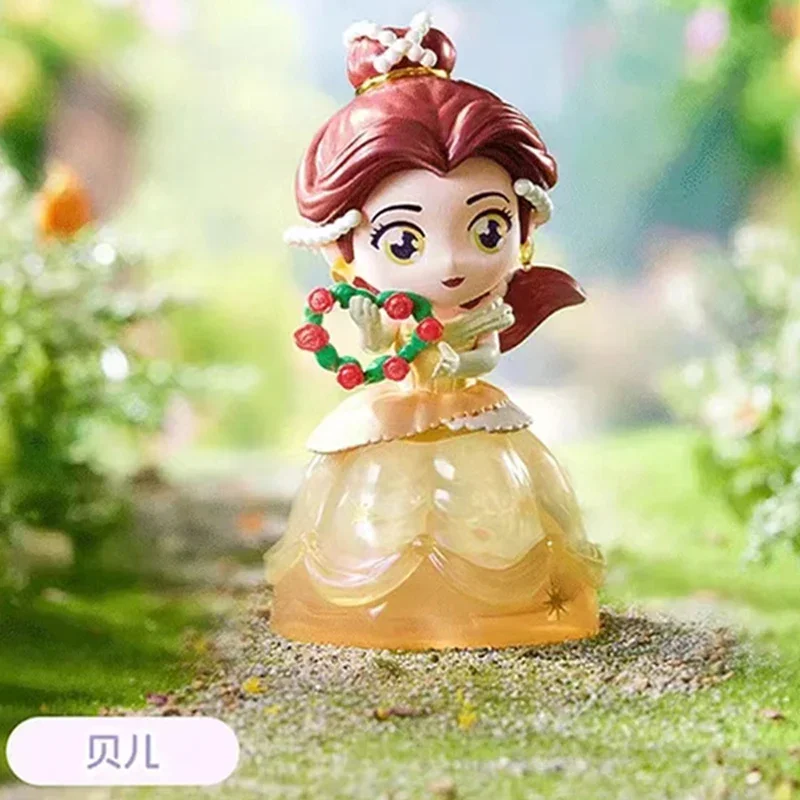 MINISO-Disney Fantasy Princess Series Blind Box ، Snow White ، Cinderella ، Belle ، Ariel ، ديكورات سطح المكتب ، دمية نموذجية ، هدية اللعب