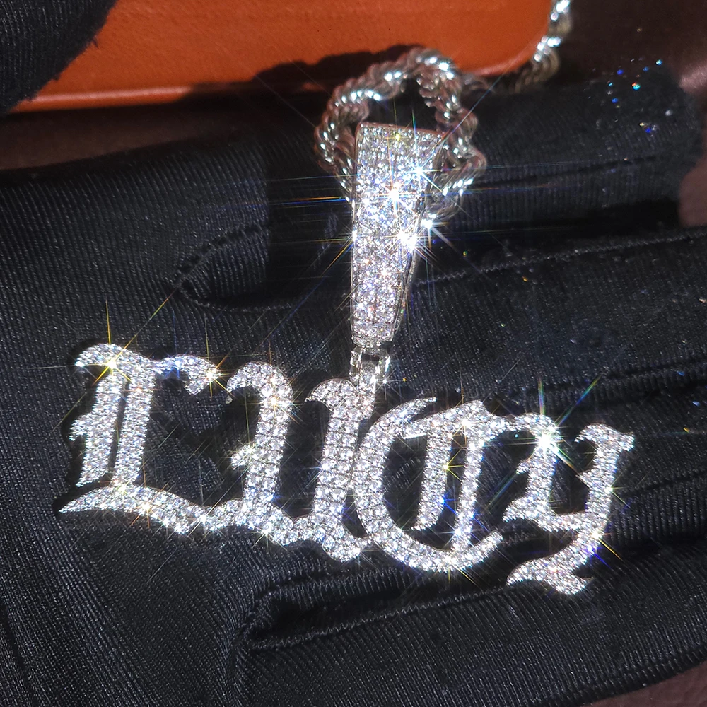 

ICEC сверкающий CZ на заказ черная буквенная подвеска в стиле хип-хоп, очаровательный аксессуар в уличном стиле, мужские роскошные ювелирные изделия ACC, модный подарок