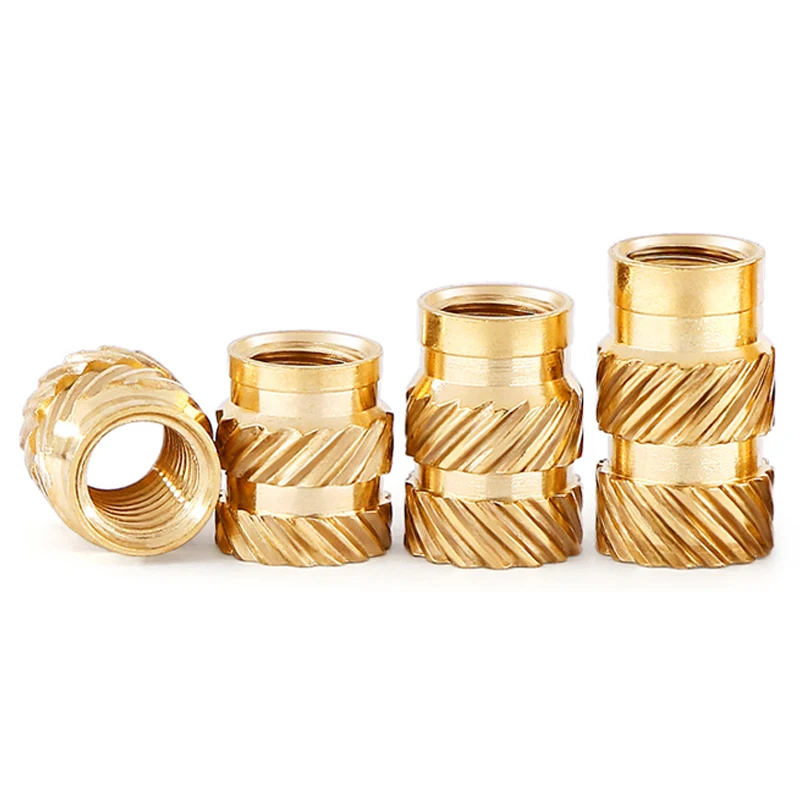 20-50pcs M5 M6 Insert Nut for 3D Printing Heat Threaded Knurled Brass Inserts for Plastic Hot Melt Injection Molding Copper Nut