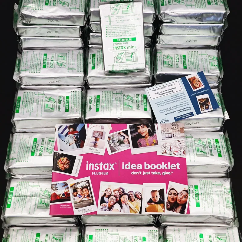 Fujifilm Instax فيلم صغير حافة بيضاء 10-60 ورقة Instax Mini LiPlay 12 11 9 8 7s 70 90 SP2 رابط كاميرا فورية ورق فيلم الصور