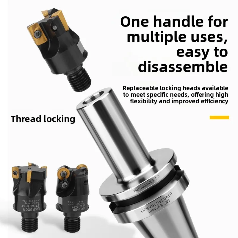 BT40 lock tooth holder BT30 lock tooth lock tooth holder milling cutter head BT50 shock-resistant CNC high precision