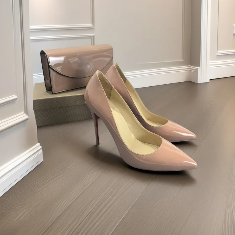 Designer Sandals Point Toe Heels Bag Leather Women Shoes Zapatos De Mujer Shallow Chaussures Femme Dress Pumps Sexy Tacones