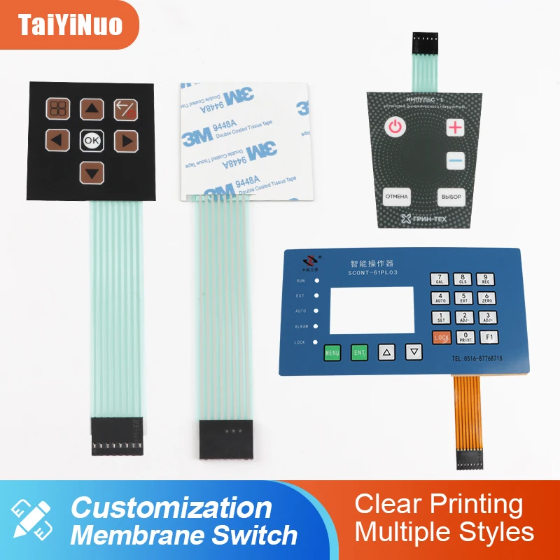 Geometric Shape Custom Matrix Array/Matrix Keyboard 6 12 20 Key Button Membrane Switch Console Panel Membrane Switch Button Part