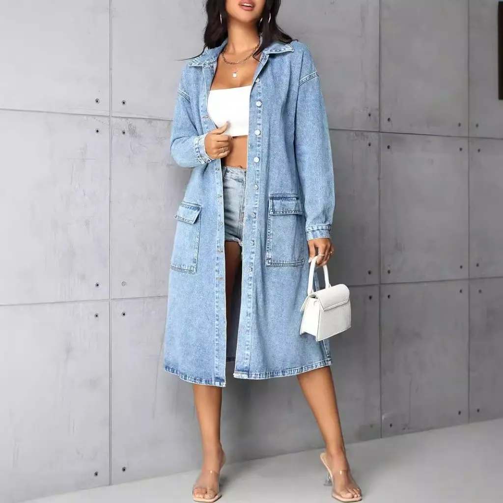 

Women's Denim Coat Autumn Fashion Outerwear Casual Style Jacket