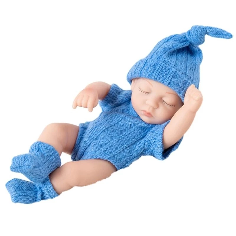 Q0KB 7in Dolls & Accessory Caucasian Doll Reborns Figurine เกมการเลี้ยงดู