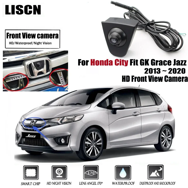 Car Front View camera For Honda City Fit GK Grace Jazz 2013 ~ 2020 HD Night Vision waterproof Parking LOGO Camera