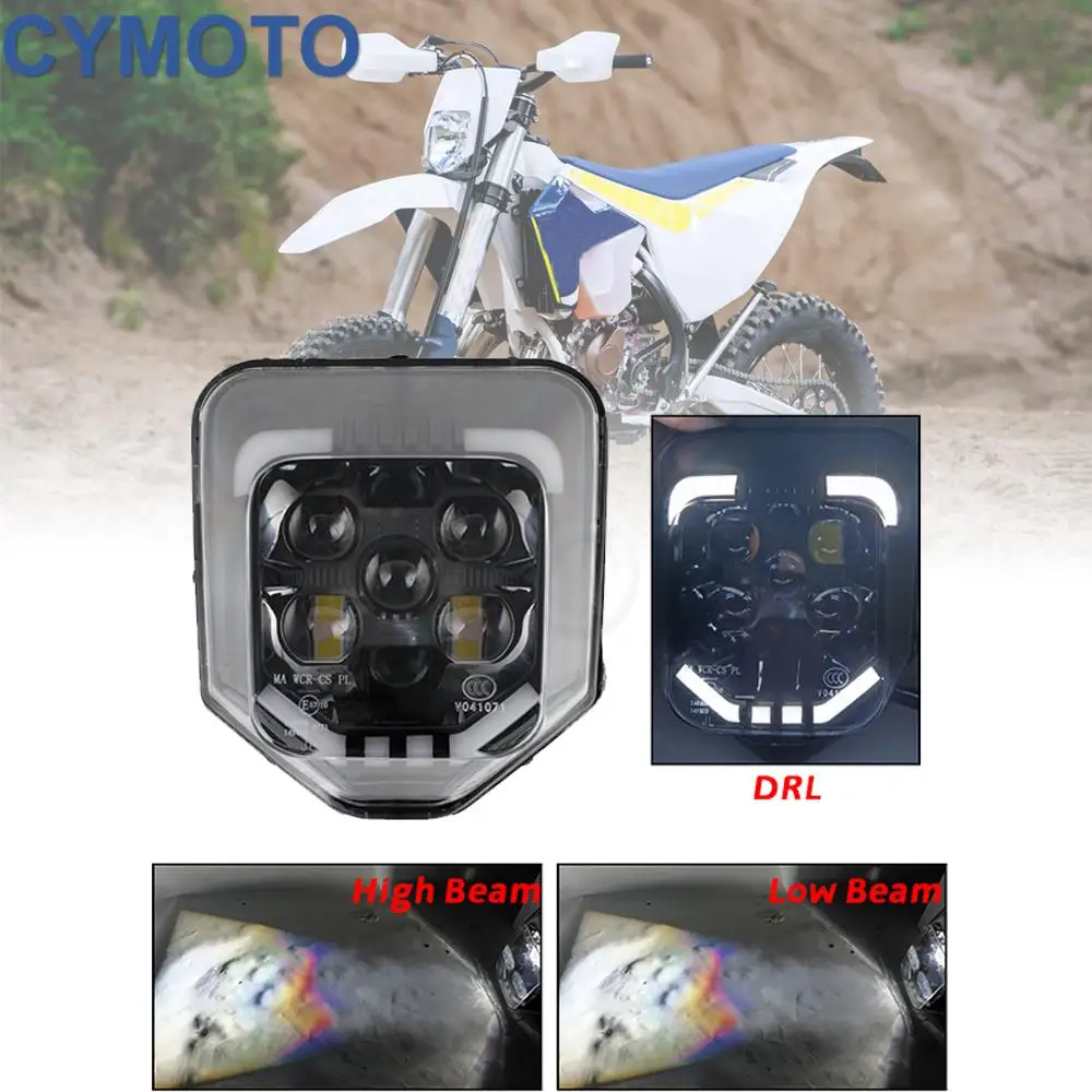 

For HUSQVARNA TE FE TC FC 125 150 250 300 350 450 2017-2022 Motorcycle Headlight Headlamp Enduro Accessories Dirt Bike