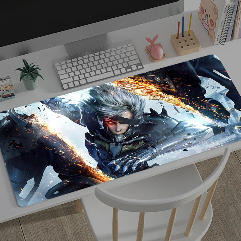 Gaming Mouse Pad White Demon R-raiden Jack Office Carpet Mouse Mats Gamer Desk Accessories Computer Table Pads PC Anime Mousepad