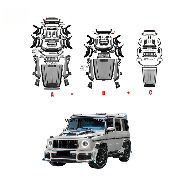 

G Class Wagon W463 2008-2018 Body Kit Upgrade W464 W463A B900 G900 Dry Carbon B Style PP Carbon Bumper Exhaust