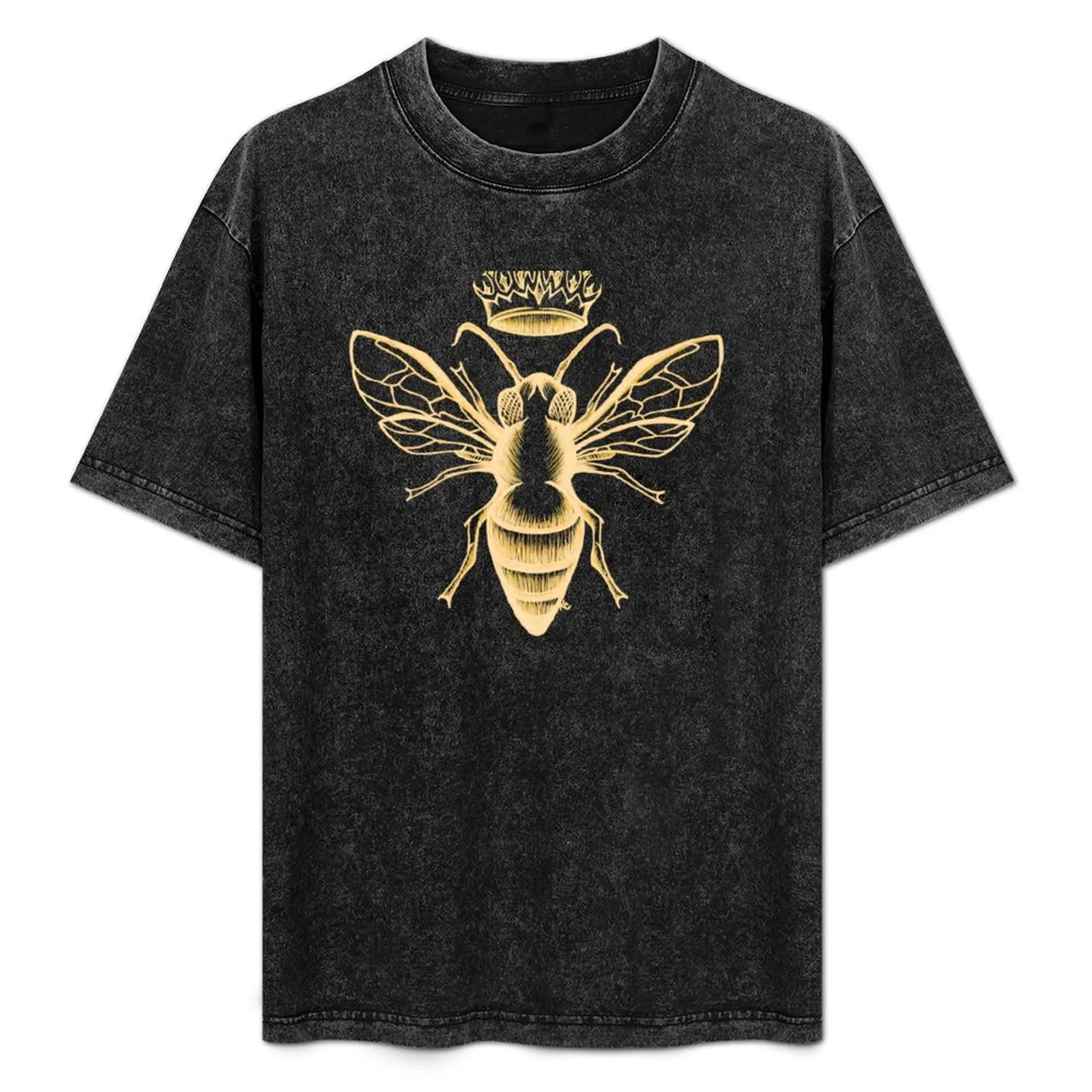 

Golden Honey Bee with Crown T-Shirt oversize t-shirts man gifts for boyfriend funny shirt cotton shirts men