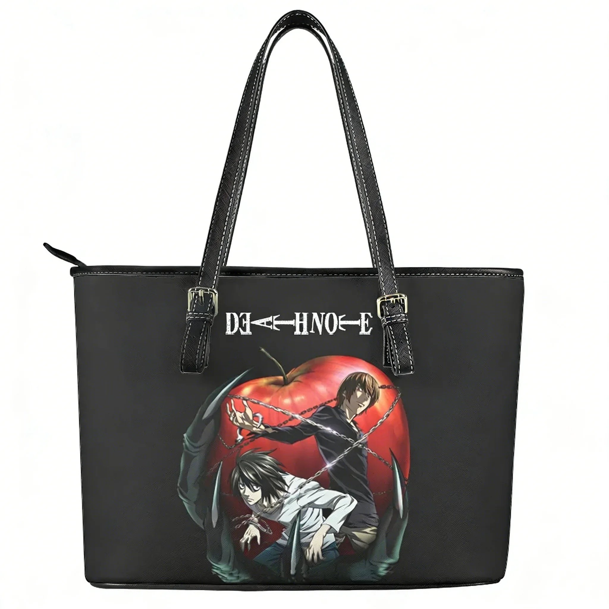 

Death Note Handbag Womens Man Vintage Personalized Tote Bag Shoulder Bag Business Leather Purse Travel Anime Customized Bag Gift