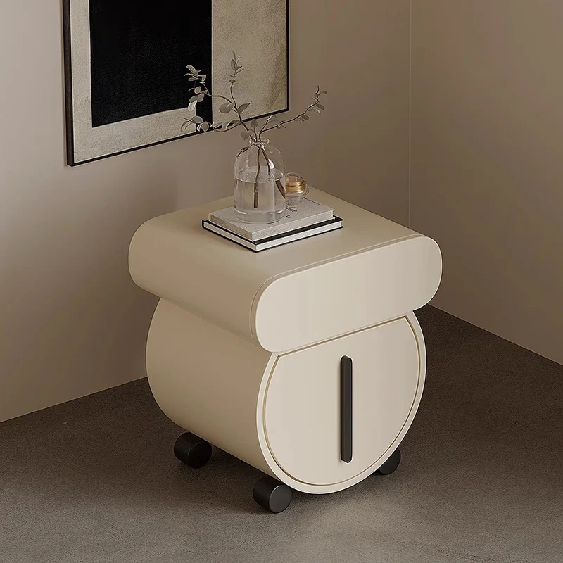 

White Unique Bedside Table Bedroom Drawers Nordic Headboards Korean Nightstand Corner Cute Criado Mudo Garden Furniture Sets