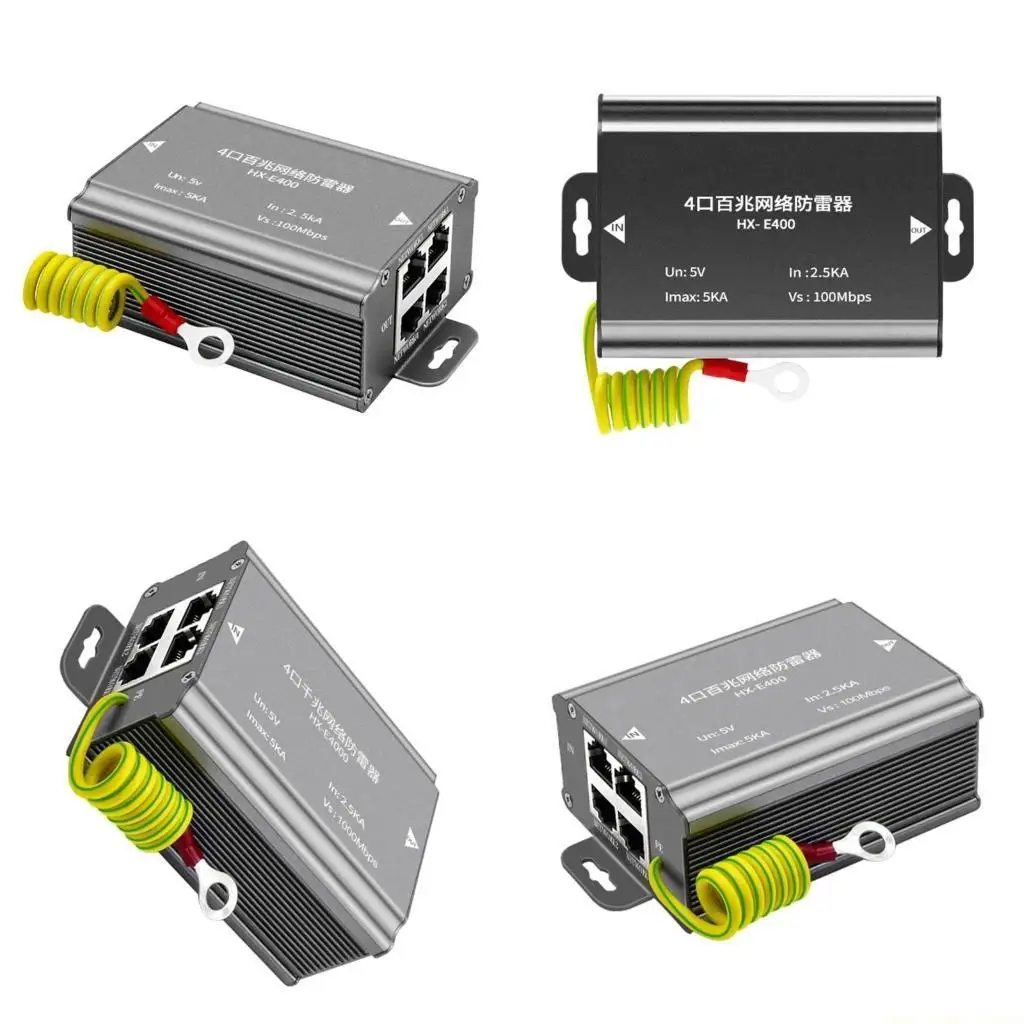 

F62C Ethernet-устройства защиты от перенапряжения сигнала POE Защита от перенапряжения Ethernet 4 порта 100 Мбит/с/1000 Мбит/с