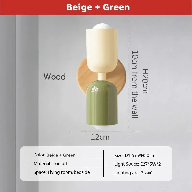 Nordische LED-Wand leuchten moderne minimalist ische Creme Doppelkopf leuchten für Wohnzimmer Schlafzimmer Nachttisch Studie Innendekoration Leuchte