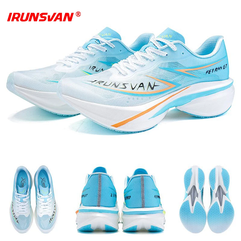 

IRUNSVAN Professional Marathon Carbon Plate For Men Cushioning Shock Absorption Breathable Lightweight Running Shoe