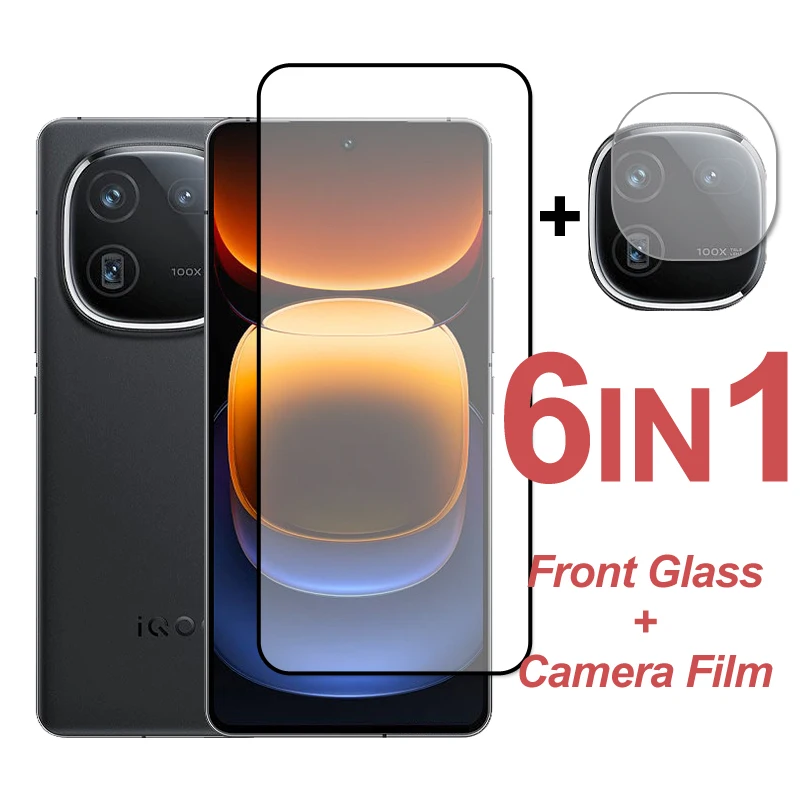 Protective Glass For ViVo iQOO 12 Screen Protector Full Cover Tempered Glass Phone Camera Lens Film For ViVo IQOO 12 11S 11