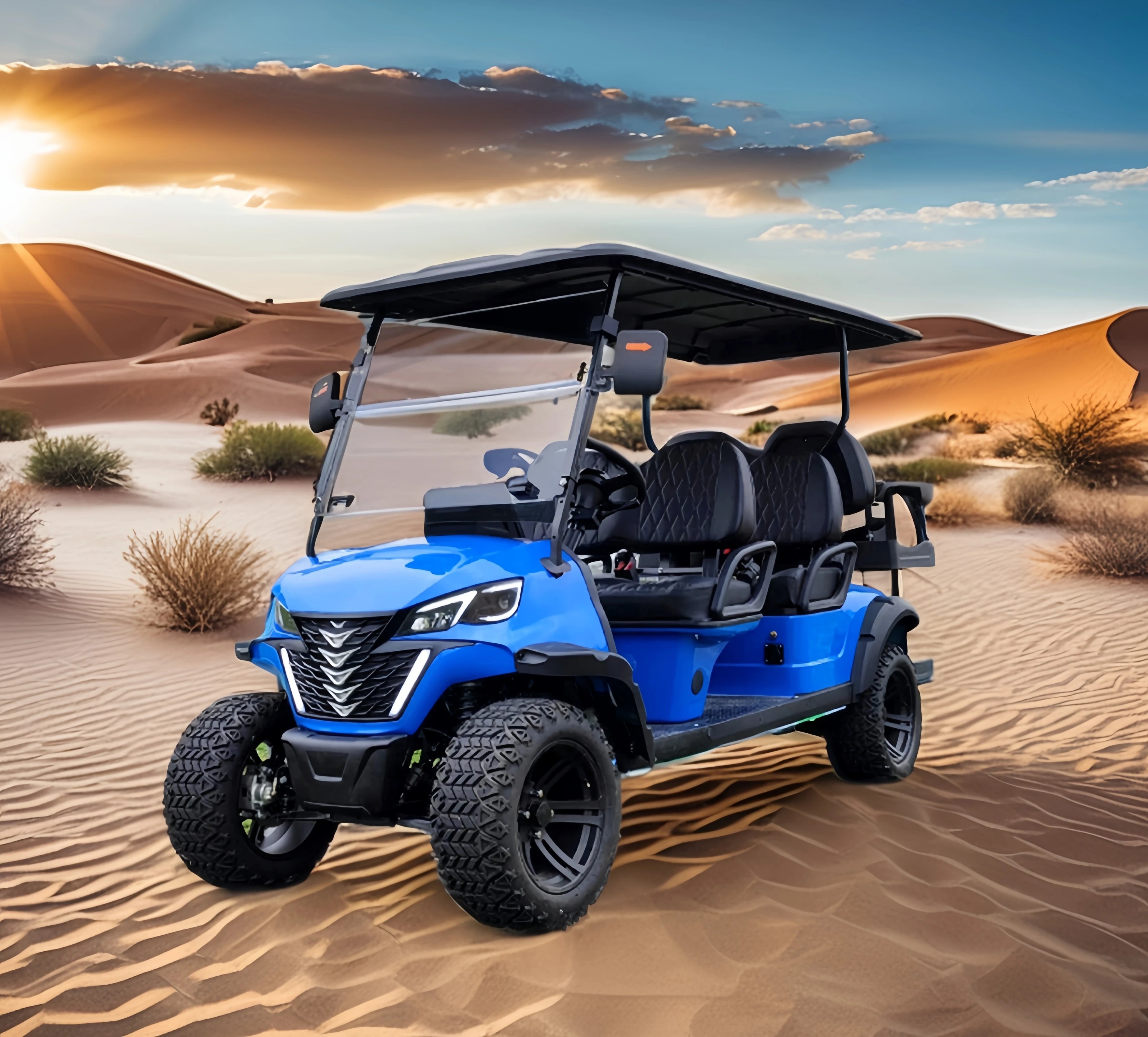 New Product Utility New Energy Vehicle Lithium Battery Golf Cart Lower Lifted Custom Golf Cart