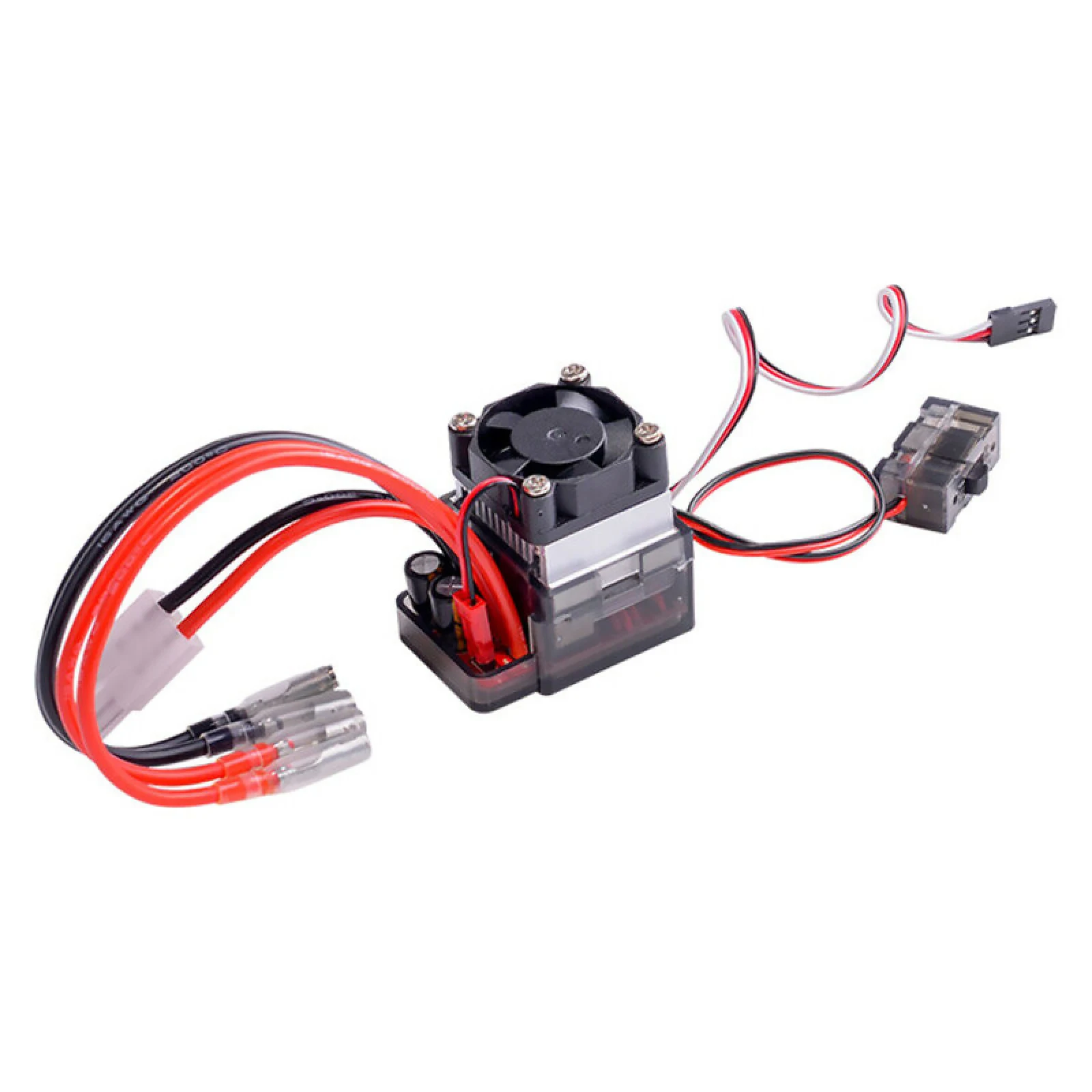 6V-12V 320A Black & Red ESC Brushed Speed Controller High Voltage With Cooling Fan Support 8T Motor 550/560/580 For RC Car Boat