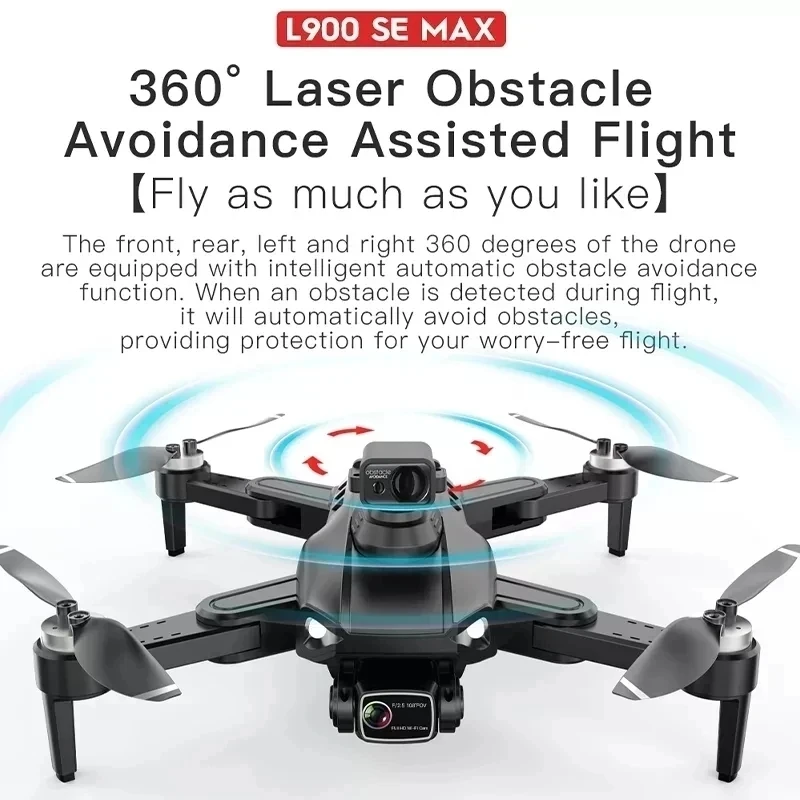 L900 Pro SE MAX GPS Drone 4K Professional Dual HD Camera 5G WIFI FPV 360° Obstacle Avoidance Brushless Rc Quadcopter Drones Toy