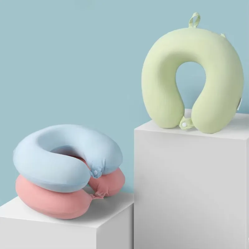 Cool Filament Ergonomic U-shaped Protection Neck Pillow Slow Rebound Memory Foam Neck Support Travel Pillow