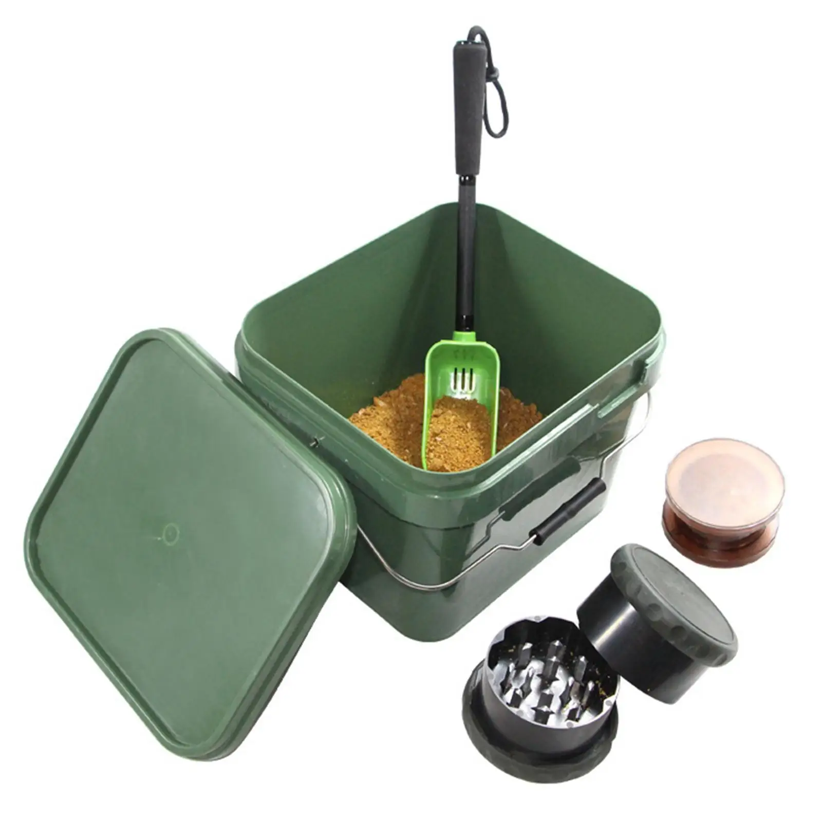 

Fishing Bucket Green Fish Bucket Multifunctional Bucket Live Fish Container Storage Organizer for Picnic Camping Outdoor