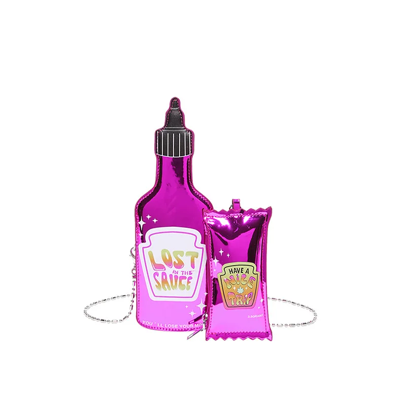 

Mini Zero Wallet Fashion Trend Crossbody Bag Personalized Chain Beverage Bottle Shape