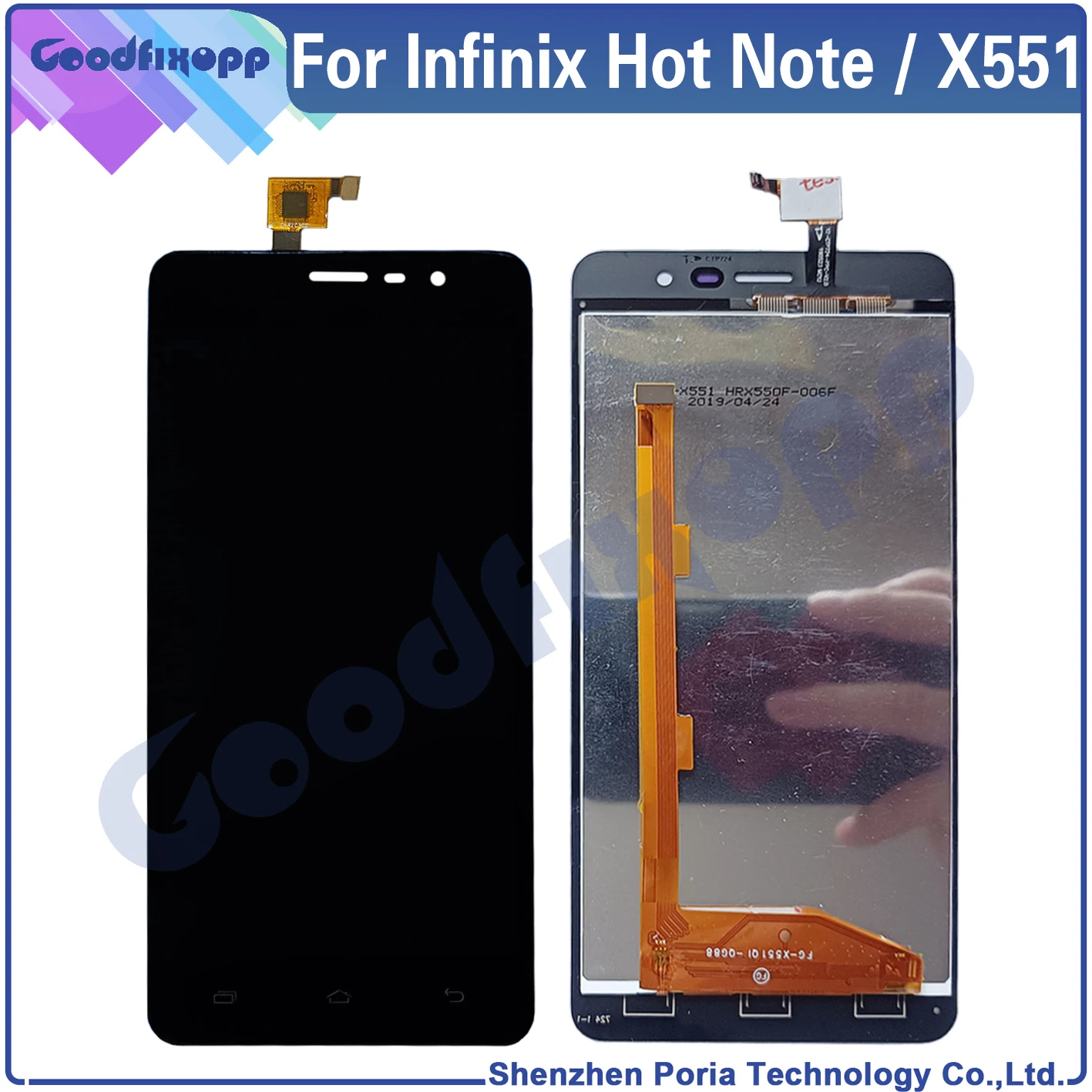 

For Infinix Hot Note X551 LCD Display Touch Screen Digitizer Assembly Repair Parts Replacement