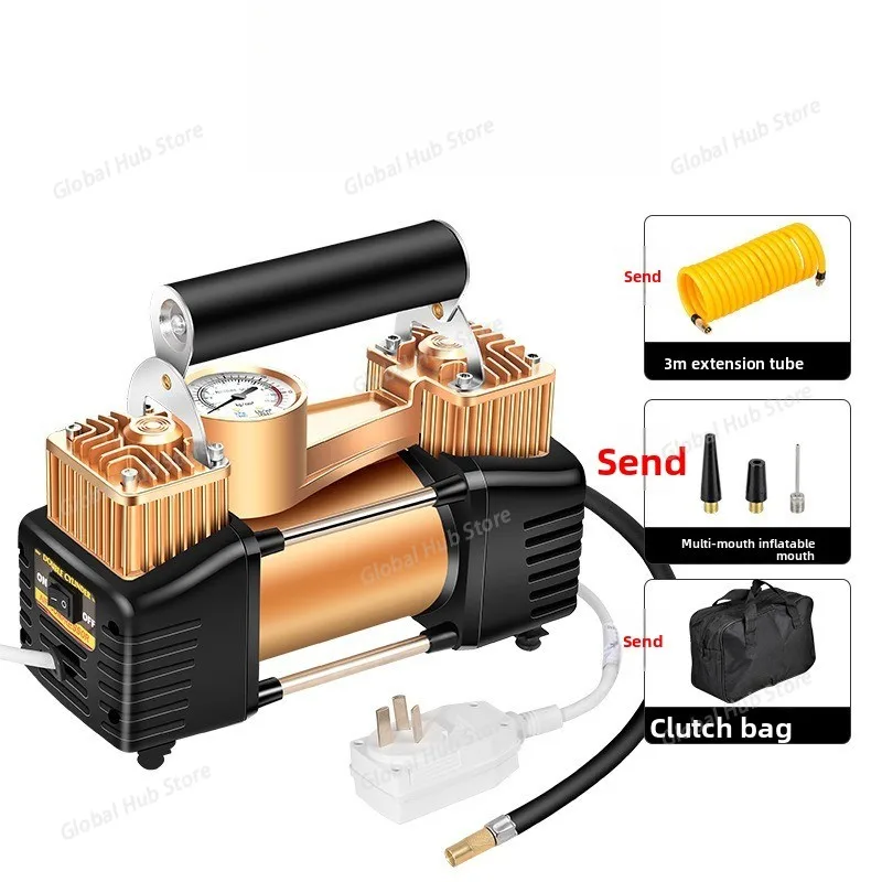 

220 В домашний автомобильный двухцилиндровый электрический воздушный насос автомобильные шины баскетбольная воздушная колонка сумка насос кольцо для плавания насос