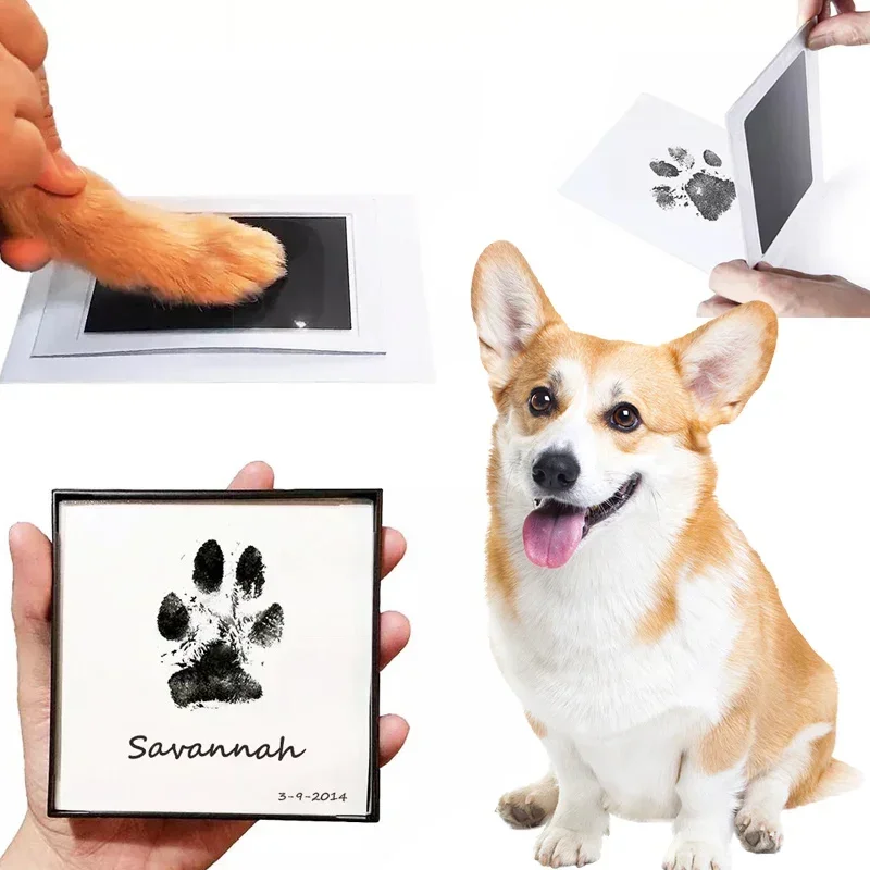 

Paw Print Clean Touch Ink Pad,Pet Handprint And Footprint Kit For Dog & Cat,DIY Inkless Nose and Pawprint Impression Making Kit