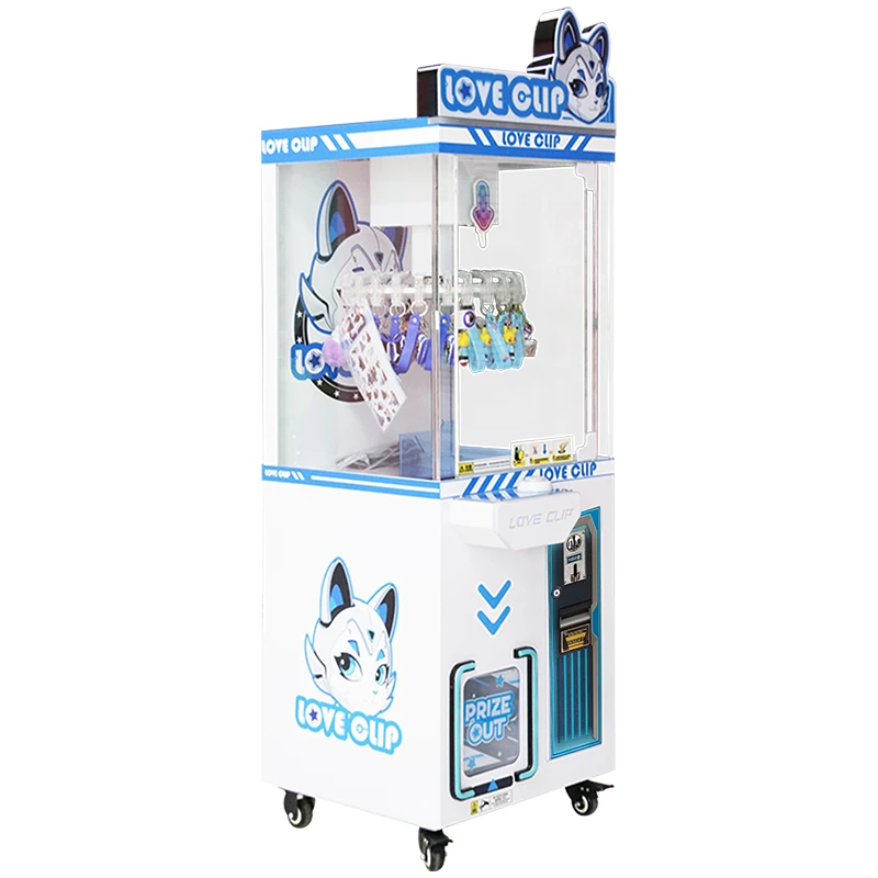 Coin-Operated Metal Clip Machine with English Interface-Probability-Controlled Prize & Snack Vending for Entertainment Venues