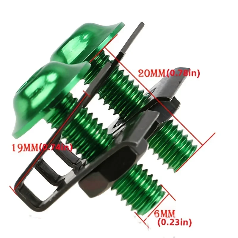 10pcs Universal Motorcycle Fairing Body Bolts Scooter Nuts 6mm Spire Speed Fastener Clips Screw Spring Nut Cafe Racer Old School