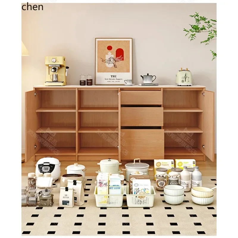 DSA solid wood dining side cabinet integrated cabinet against the wall storage storage living room tea kitchen low cabinet